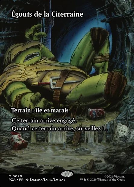 Égouts de la Citerraine, carte Magic PZA 20 — extension Teenage Mutant Ninja Turtles Source Material
