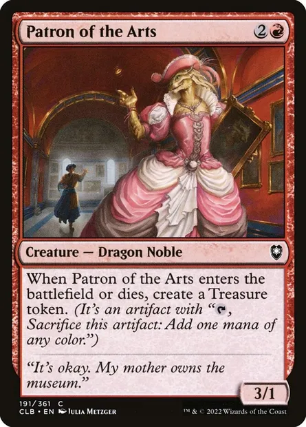 Patron of the Arts, Magic card CLB 191 — Commander Legends: Battle for Baldur's Gate set