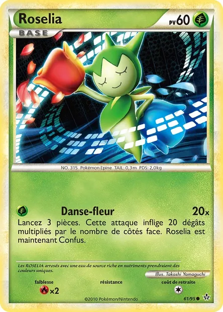 Rosélia, carte Pokémon UL 61 — extension Déchaînement