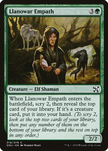 Llanowar Empath, Magic card DDU 18 — Duel Decks: Elves vs. Inventors set