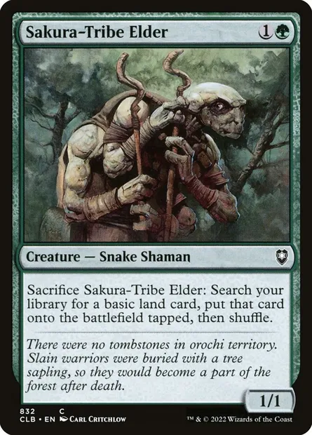 Sakura-Tribe Elder, Magic card CLB 832 — Commander Legends: Battle for Baldur's Gate set