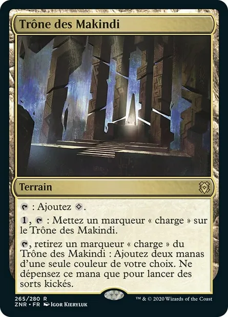Trône des Makindi, carte Magic ZNR 265 — extension Renaissance de Zendikar