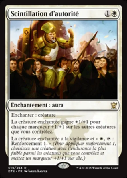 Scintillation d'autorité, carte Magic DTK 19 — extension Les Dragons de Tarkir