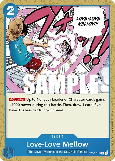 Love-Love Mellow, One Piece card ST03-017 — The Seven Warlords of the Sea set