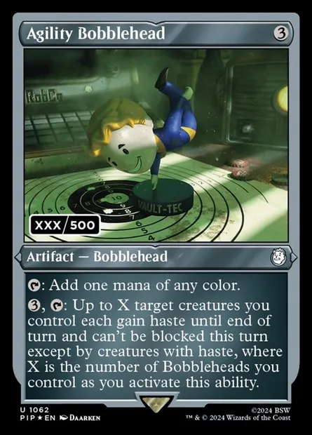 Figurine Agilité, carte Magic PIP 1062 — extension Fallout