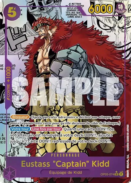 Eustass "Captain" Kidd, carte One Piece OP05-074 — extension AWAKENING OF THE NEW ERA