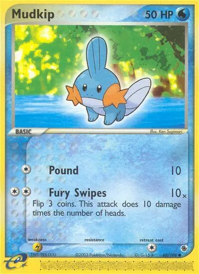 Mudkip, Pokémon card RS 60 — Ruby & Sapphire set