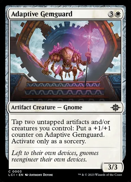 Adaptive Gemguard, Magic card LCI 3 — The Lost Caverns of Ixalan set