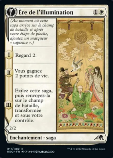 Ère de l'illumination // Main de l'illumination, carte Magic NEO 11 — extension Kamigawa: La Dynastie Néon