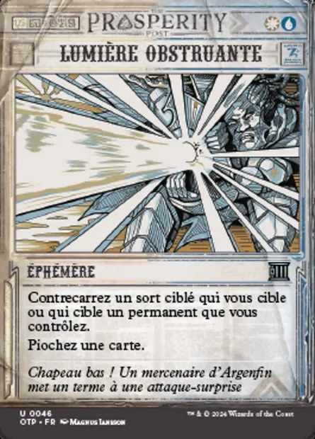 Lumière obstruante, carte Magic OTP 46 — extension Breaking News
