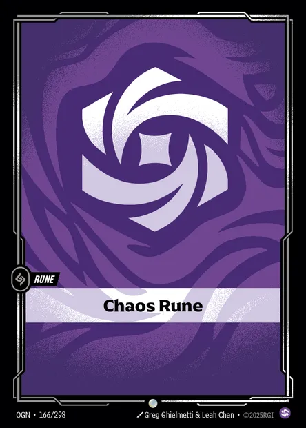 Chaos Rune, carte Riftbound OGN 166 — extension Origins