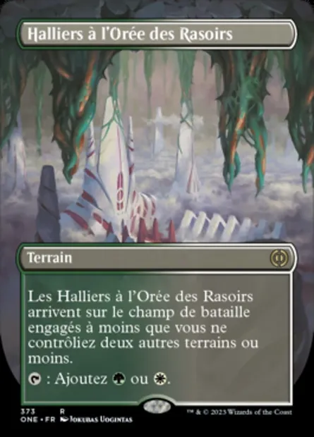 Halliers à l'Orée des Rasoirs, carte Magic ONE 373 — extension Tous Phyrexians