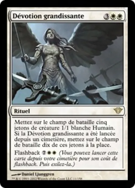 Dévotion grandissante, carte Magic DKA 11 — extension Obscure Ascension