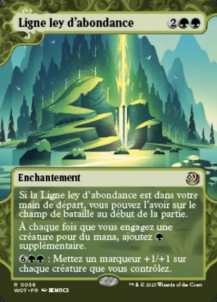 Ligne ley d'abondance, carte Magic WOT 56 — extension Wilds of Eldraine: Enchanting Tales