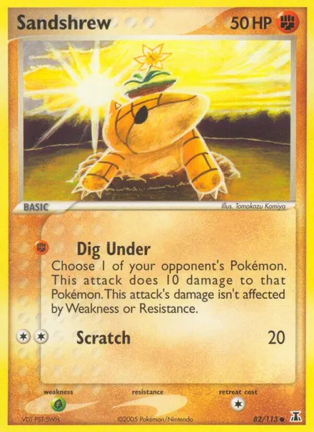 Sandshrew, Pokémon card DS 82 — Delta Species set