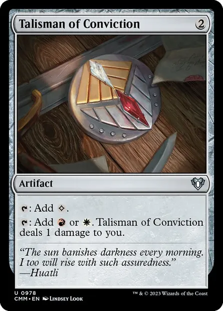 Talisman of Conviction, Magic card CMM 978 — Commander Masters set