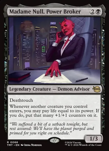 Madame Null, Power Broker, Magic card TMT 66 — Teenage Mutant Ninja Turtles set