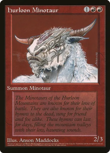 Hurloon Minotaur, Magic card O90P 6 — Oversized 90's Promos set