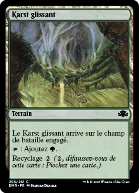 Karst glissant, carte Magic DMR 256 — extension Dominaria Remastered