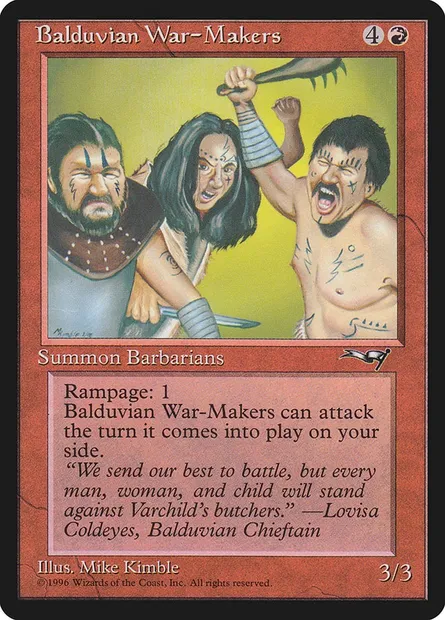 Balduvian War-Makers, Magic card ALL 66b — Alliances set