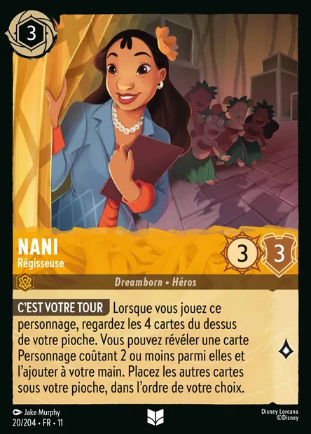 Nani - Régisseuse, carte Disney Lorcana CH11-020 — extension Givresort