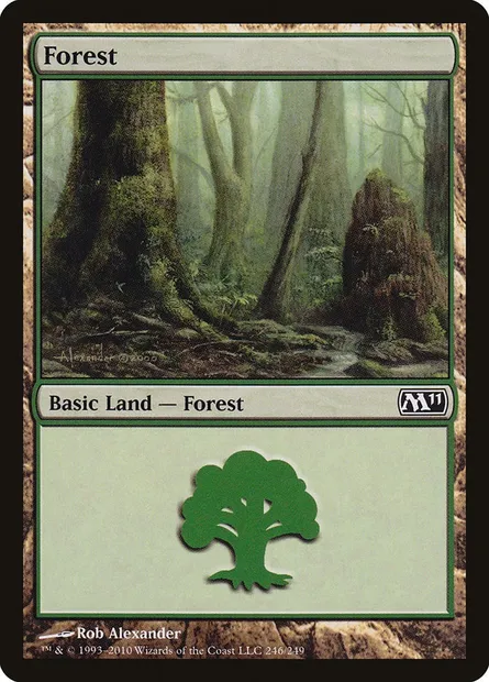 Forest, Magic card M11 246 — Magic 2011 set
