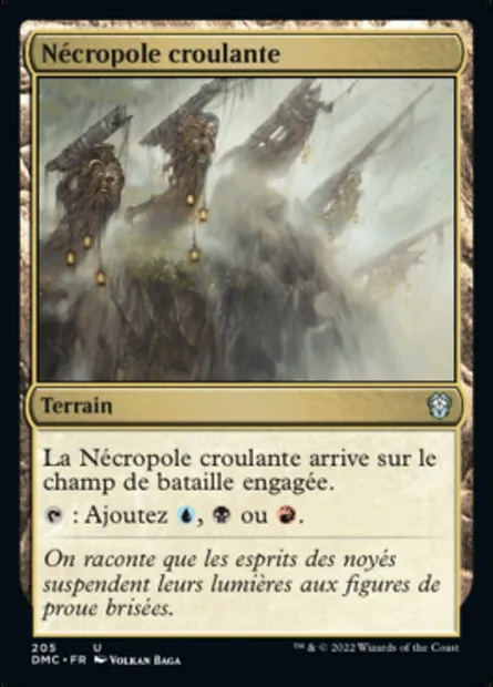 Nécropole croulante, carte Magic DMC 205 — extension Dominaria United Commander