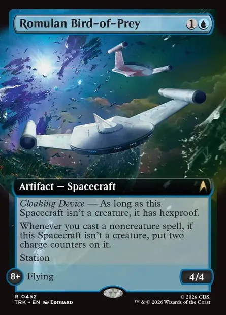 Romulan Bird-of-Prey, Magic card TRK 452 — Star Trek set