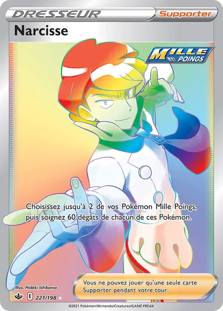 Narcisse, carte Pokémon CRE 221 — extension Règne de Glace