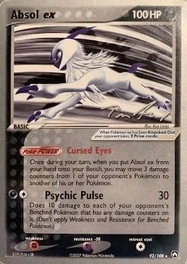 Absol ex, Pokémon card WCD07 092-3 — World Championship Decks 2007 set