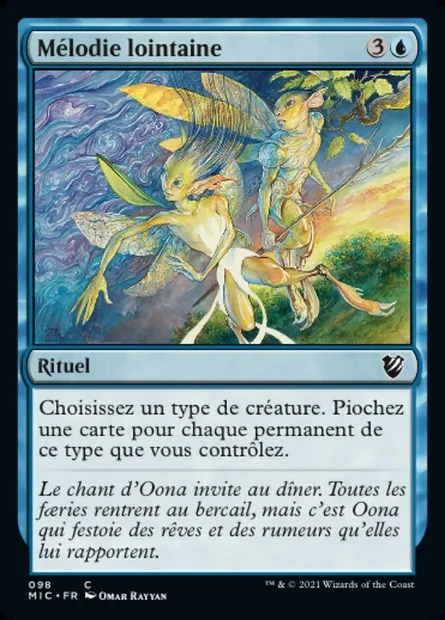 Mélodie lointaine, carte Magic MIC 98 — extension Midnight Hunt Commander