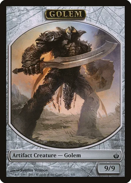 Golem, Magic card TMBS 3 — Mirrodin Besieged Tokens set