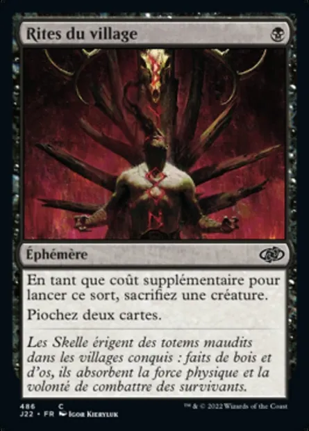 Rites du village, carte Magic J22 486 — extension Jumpstart 2022