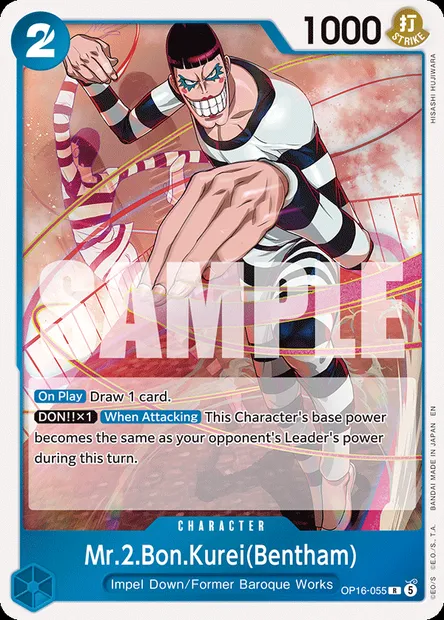 Mr.2.Bon.Kurei(Bentham), One Piece card OP16-055 — THE TIME OF BATTLE set