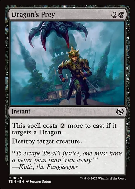 Dragon's Prey, Magic card TDM 79 — Tarkir: Dragonstorm set