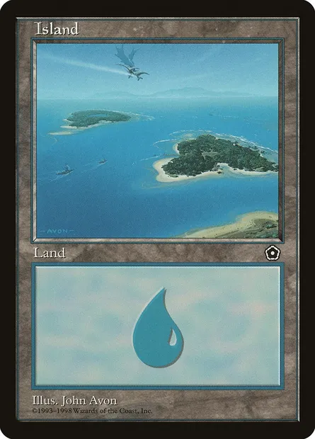 Island, Magic card P02 154 — Portal Second Age set