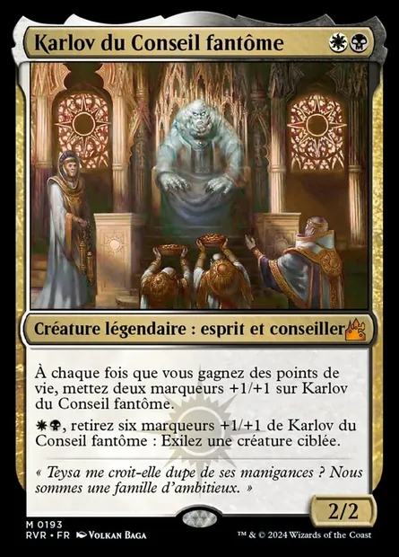 Karlov du Conseil fantôme, carte Magic RVR 193 — extension Ravnica Remastered