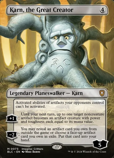 Karn, the Great Creator, Magic card BLC 73 — Bloomburrow Commander set