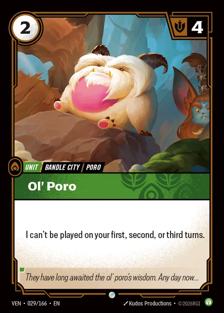 Ol' Poro, Riftbound card VEN 029 — Vendetta set