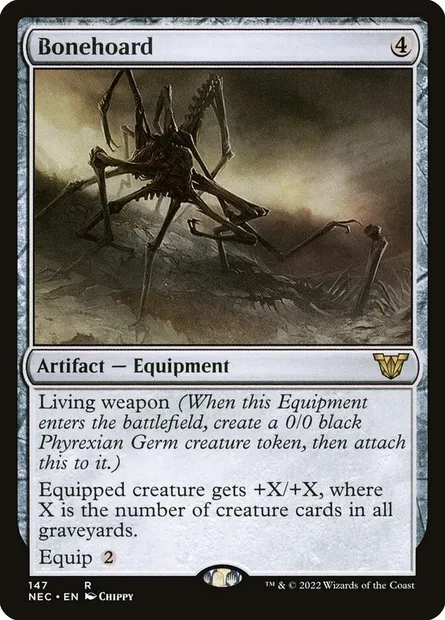 Bonehoard, Magic card NEC 147 — Neon Dynasty Commander set