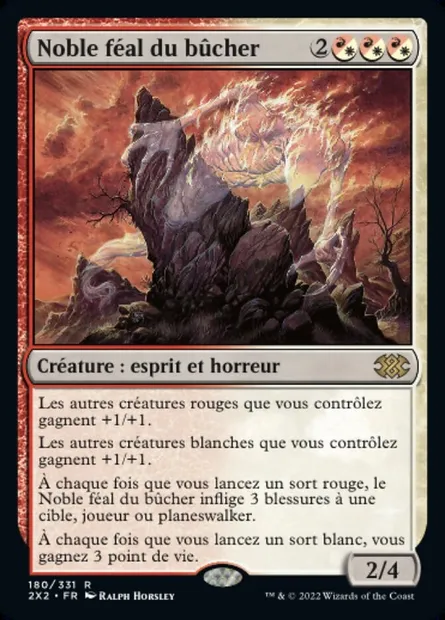 Noble féal du bûcher, carte Magic 2X2 180 — extension Double Masters 2022