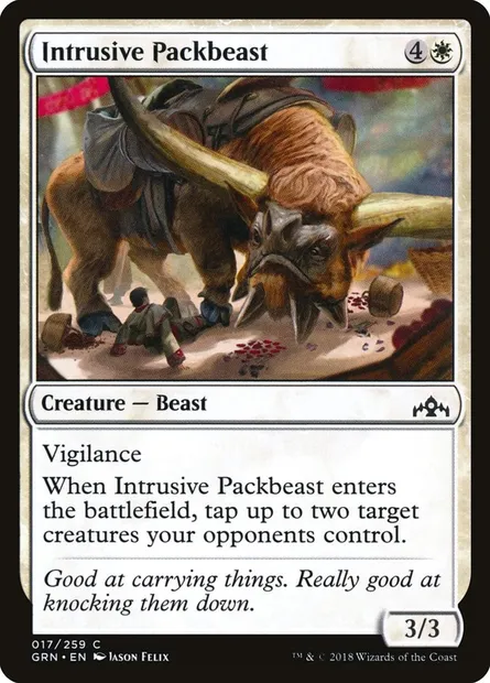 Intrusive Packbeast, Magic card GRN 17 — Guilds of Ravnica set