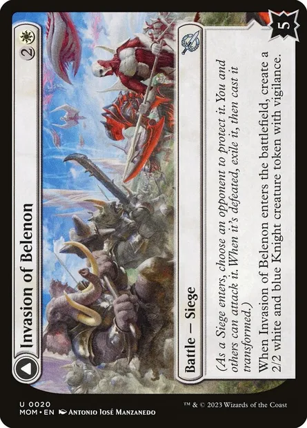 Invasion of Belenon // Belenon War Anthem, Magic card MOM 20 — March of the Machine set
