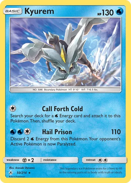 Kyurem, Pokémon card UNB 50 — Unbroken Bonds set