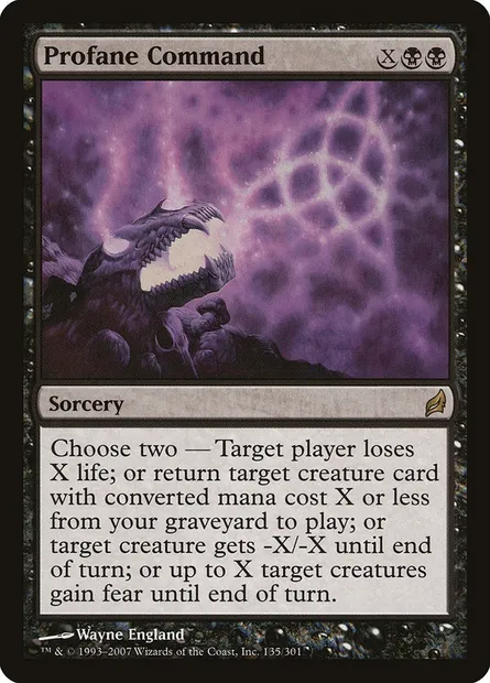 Profane Command, Magic card LRW 135 — Lorwyn set