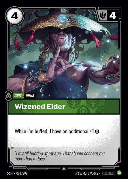 Wizened Elder, Riftbound card OGN 065 — Origins set