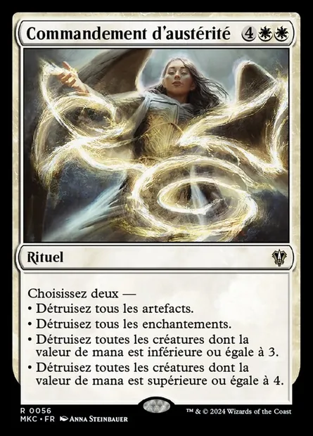 Commandement d'austérité, carte Magic MKC 56 — extension Murders at Karlov Manor Commander