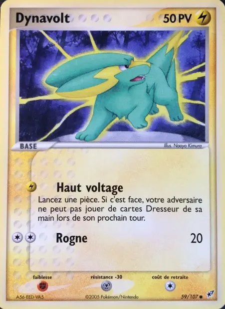 Dynavolt, carte Pokémon DX 59 — extension EX Deoxys