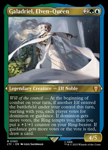 Galadriel, Elven-Queen, Magic card LTC 83 — Tales of Middle-earth Commander set