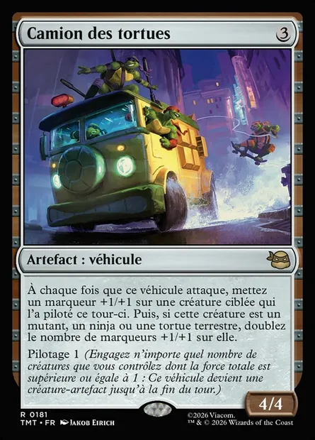 Camion des tortues, carte Magic TMT 181 — extension Teenage Mutant Ninja Turtles